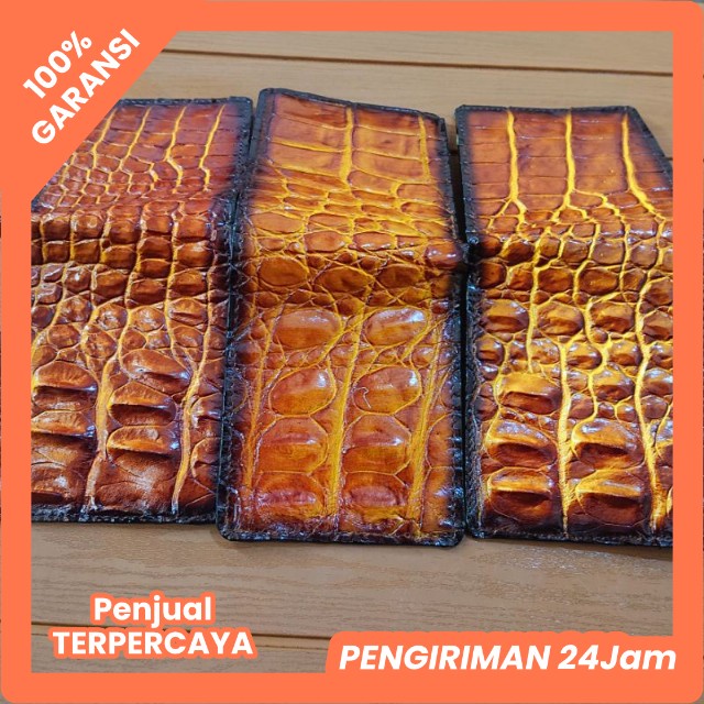 Dompet Pria lipat asli kulit buaya merauke