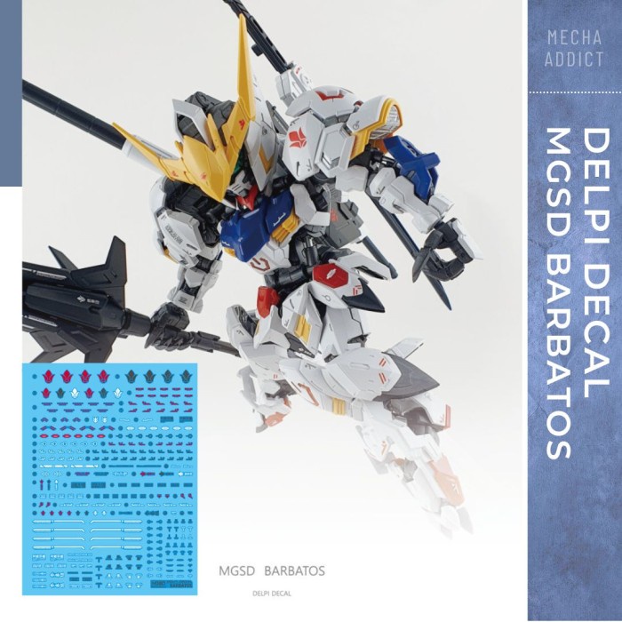 Water Slide Decal MGSD Gundam Barbatos by DELPI