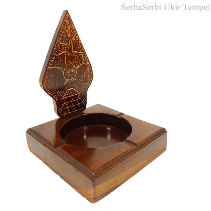 @qw23 Jual Asbak Model Ukir Cukit Gunungan Wayang Kayu Jati Asli Termurah