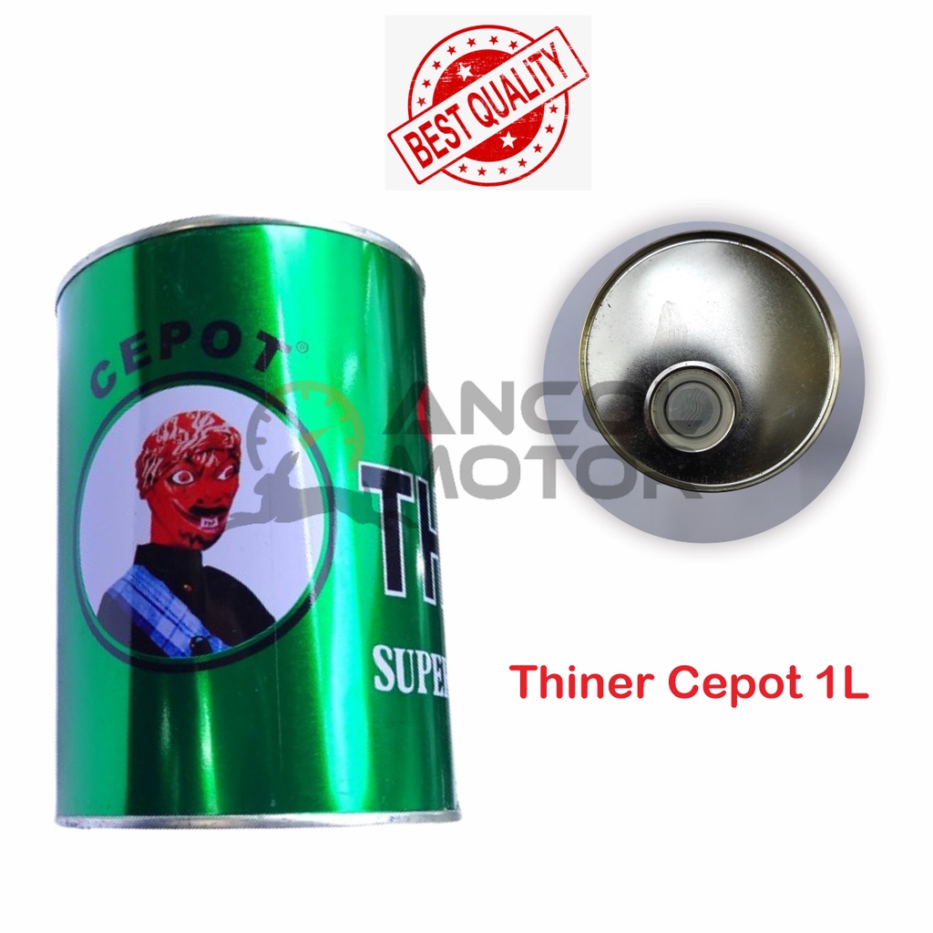 

Cepot Thinner Hijau 1L Tiner Pengencer Lem Campuran Cat Thiner Gloss