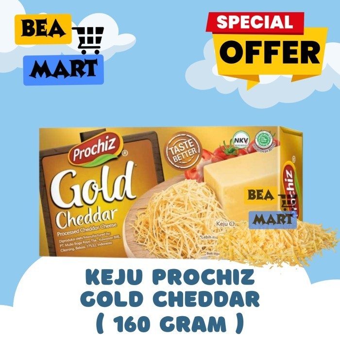 

Keju Prochiz Gold Cheddar 160 gr | Cheese Kemasan Murah Kecil 160gr