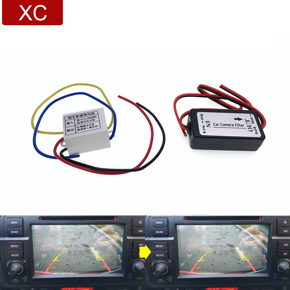 Car Rear View Camera Filters 12V DC Power Relay Capacitor Filter Connector Rectifier For Car Rear Vi