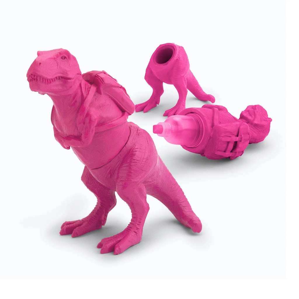 

Mustard T-Rex Highlighter Pink