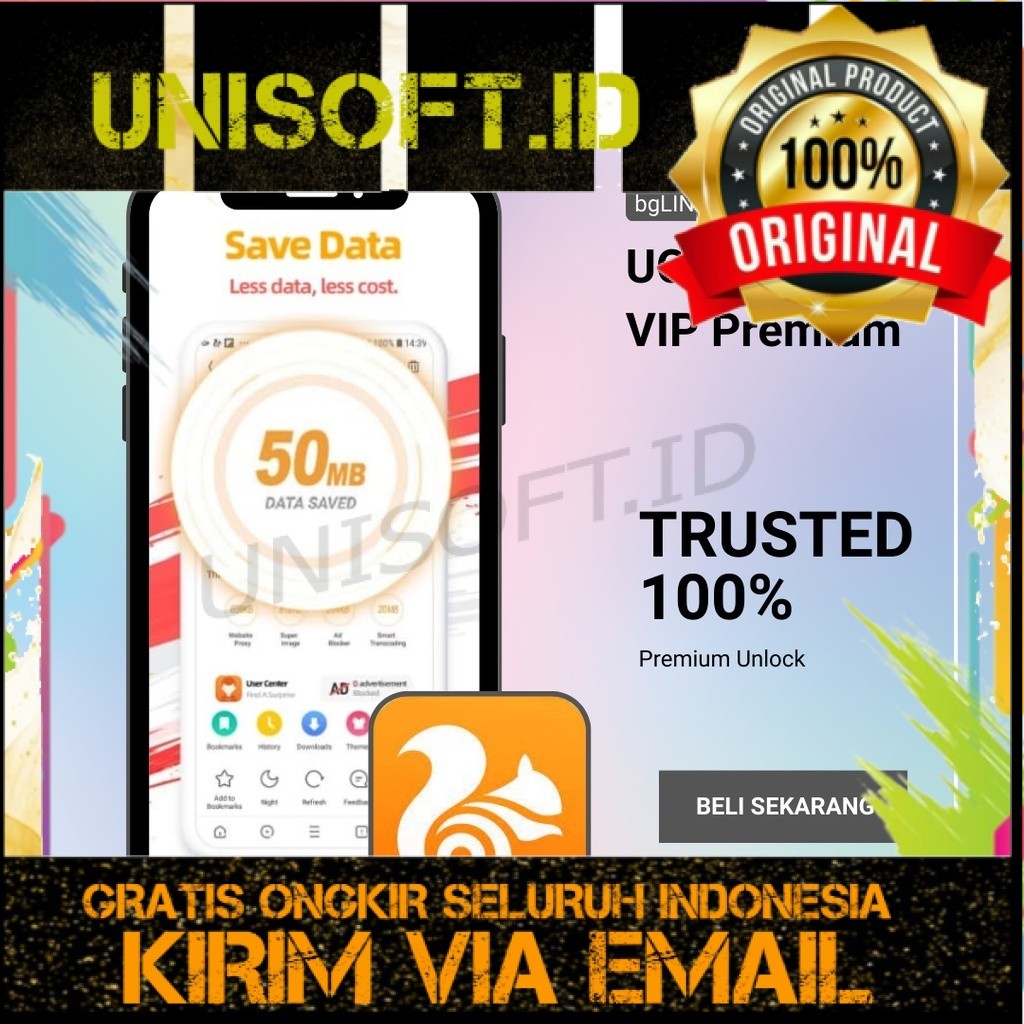 Beli 1 Gratis 1 UC Browser VIP Premium  Full Garansi Termurah