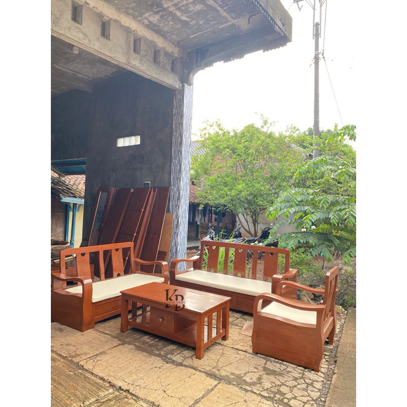 TERMURAH KURSI TAMU MINIMALIS KAYU JATI KURSI SOFA TAMU BISON KURSI KELUARGA SOFA RUANG TAMU