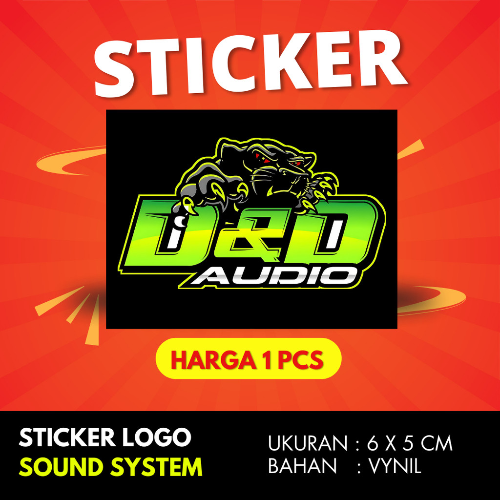 

Sticker sound system D&D AUDIO BAHAN VYNIL ANTI AIR PREMIUM
