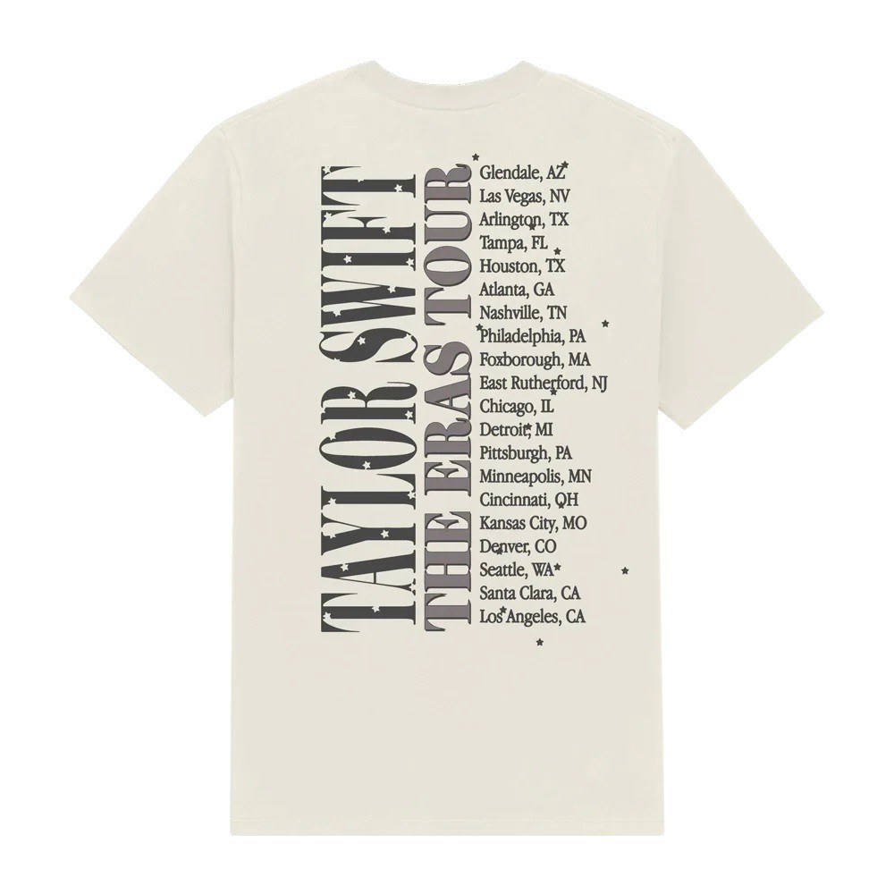 KAOS DEWASA TAYLOR SWIFT THE ERAS TOUR REPUTATION ALBUM T-SHIRT BACK