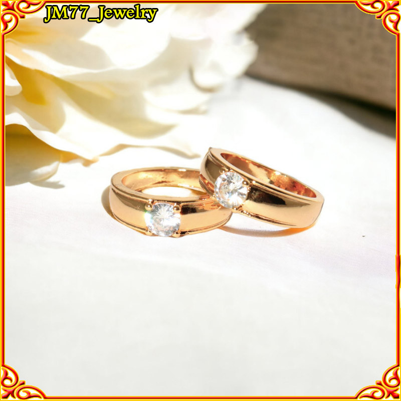 pormo.....Cincin Lapis Emas mudah 24k kadar 17,7 model couple free surat