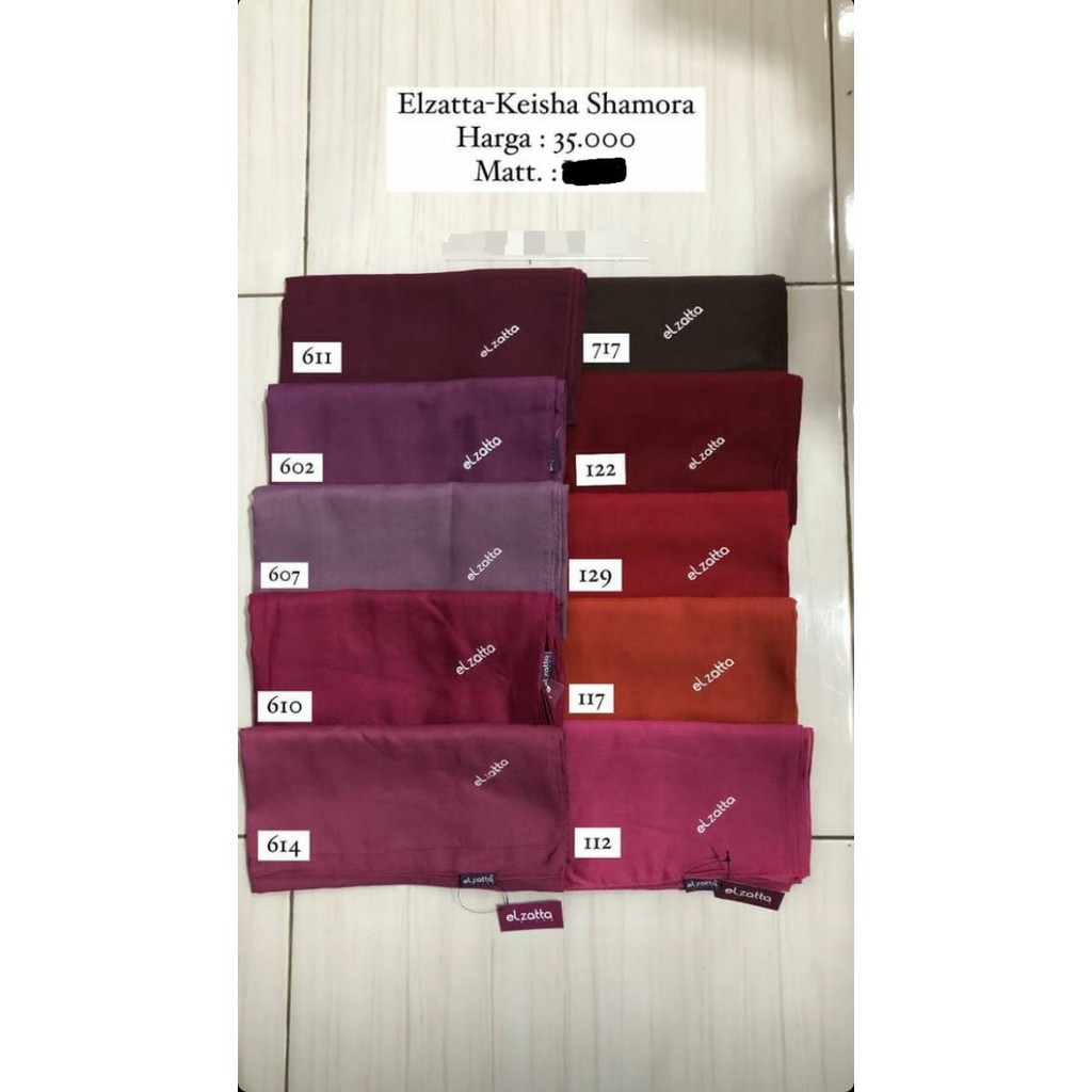 ⇝BIG SALE⇜ Terlaris Elzatta Hijab Keisha shamora Segi empat Elzatta - coklat tua 717