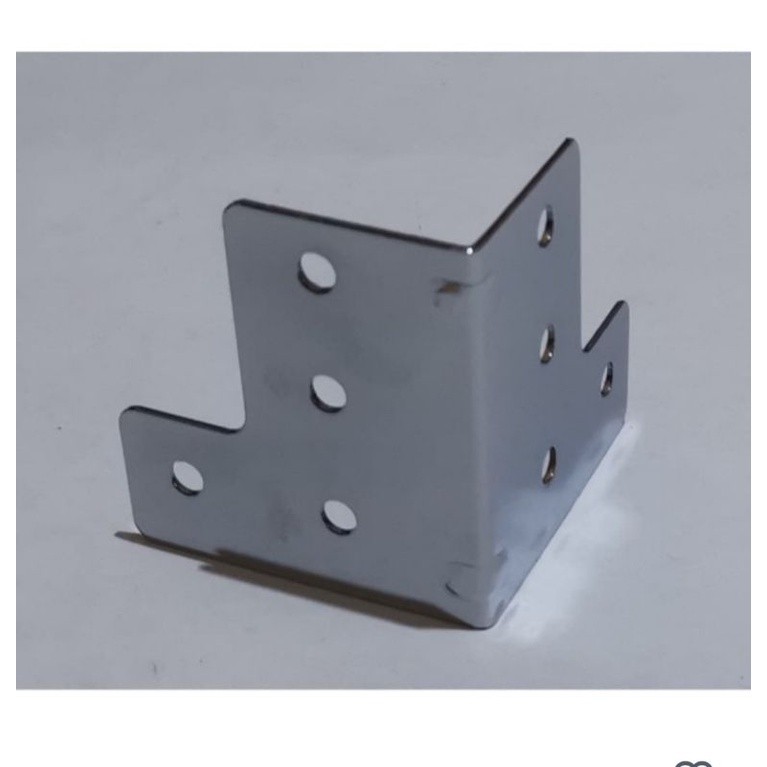 besi siku pojok corner silver SB503 kecil lubang baut siku besi speaker samping hardcase besar hard 