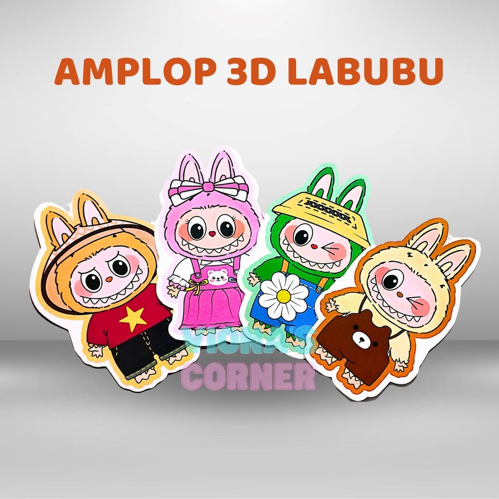 

Amplop Lebaran 3D Karakter Labubu Lucu Unik Tebal Lucu Premium Murah Angpao THR Idul Fitri (5 Pcs)