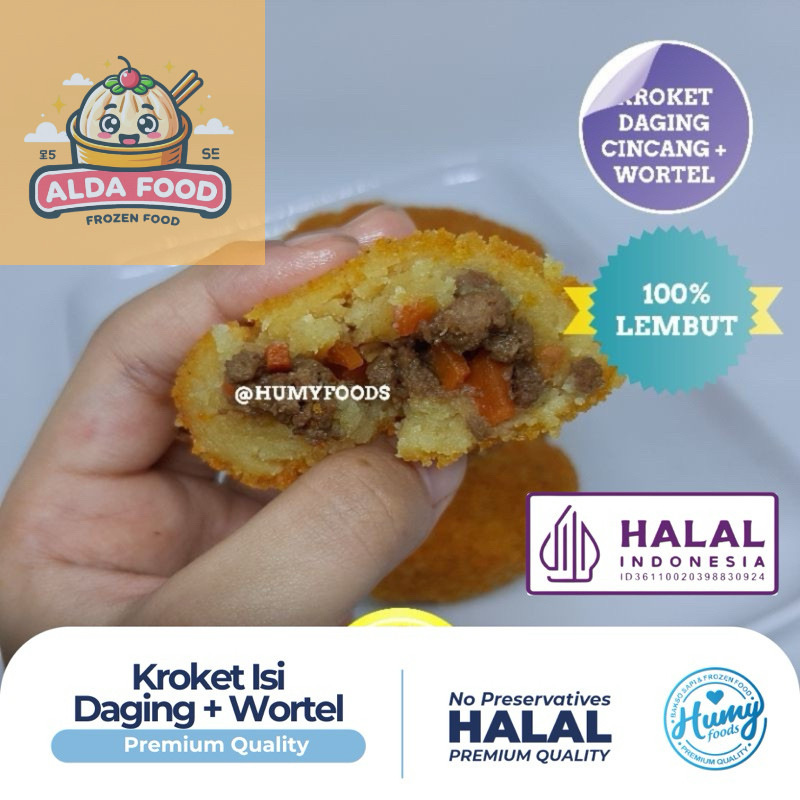 

Alda Food|KROKET ISI DAGING CINCANG WORTEL homemade no MSG dan pengawet