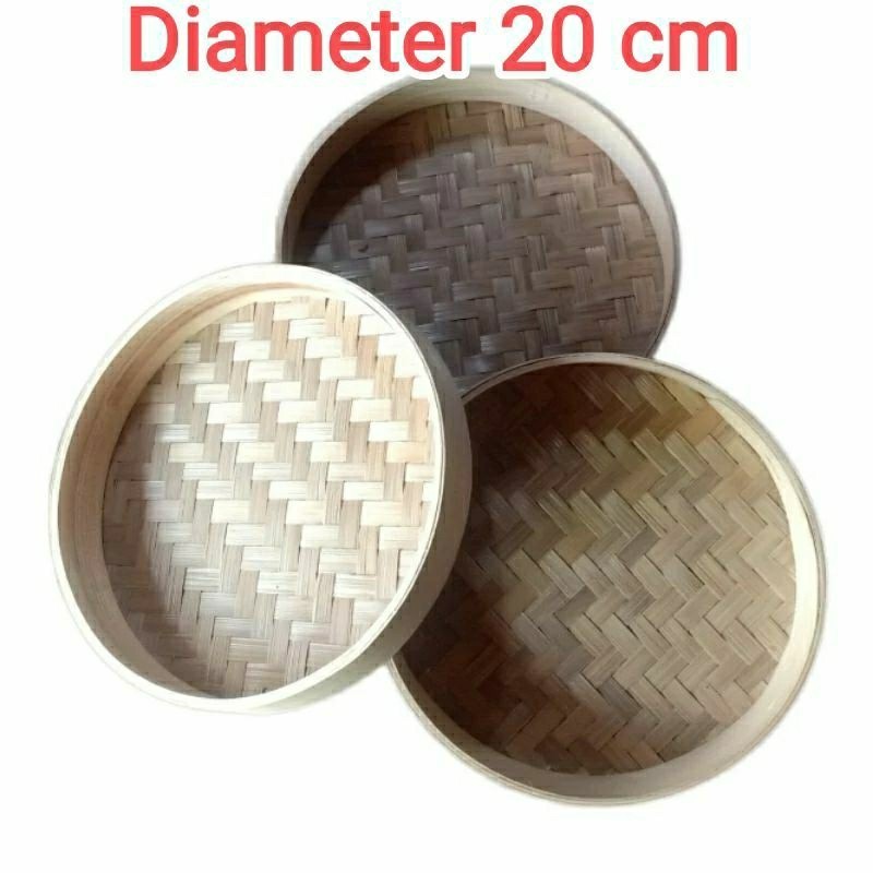 piring bambu/tampah bambu/piring lalapan/tampah mini Brkh BRKH