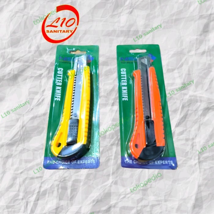 

50Cutter Gagang Karet Besar TERMURAH / Pisau Cutter Dorong Karet Besar - 1 PCS