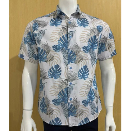 Dbritano kemeja pria motif RICARDO lengan pendek 4L 32422