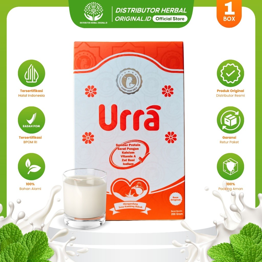 

URRA Susu Kambing Saneen Asli Penambah Berat Badan & Tinggi Badan Anak 1 Box Official Original 100%