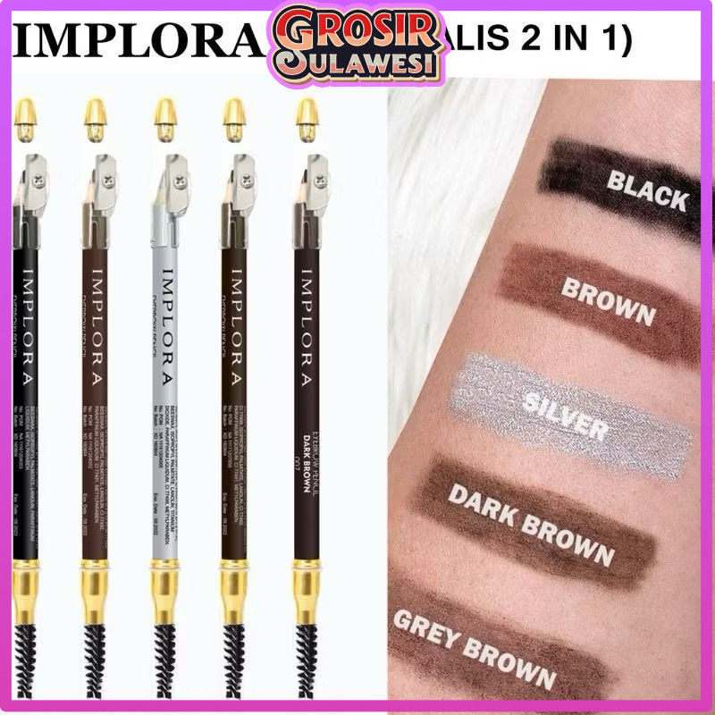 COD MAKASSAR IMPLORA EYEBROW PENCIL & SOFTBROW PENCIL / PENSIL ALIS Makeup makassar Murah Grosir Sul