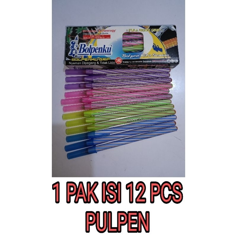 

GROSIR 1 PAK ISI 12 PCS Pulpen Pen Lilin Murah Satuan Dropless Technology pulpen murah