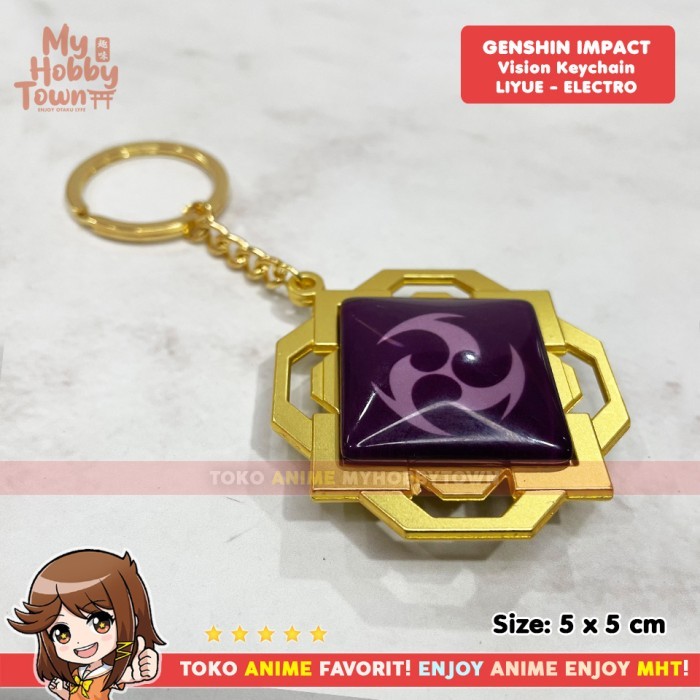 NIRML Gantungan Kunci Vision Genshin Impact Liyue Glow In The Dark - Electro