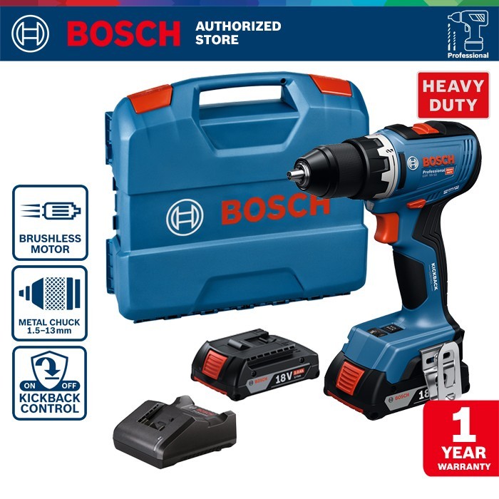 Bosch Brushless Drill Driver / Bor Obeng Baterai 18v 13mm GSR 18V-65