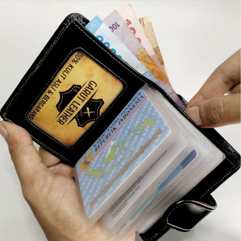 FG45RF Dompet Kartu Pria Wanita 100% ORIGINAL Kulit Asli Garut Pull up Premium