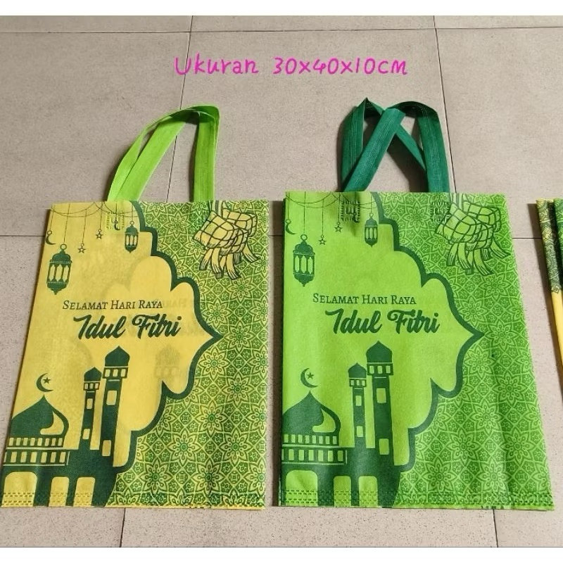 

(acc ptk) goodie bag idul fitri 25x35cm 30x40cm 38x45cm / Tas spunbond idul fitri/tas spunbond lebaran/tas spunbond mumer /tas spunbond