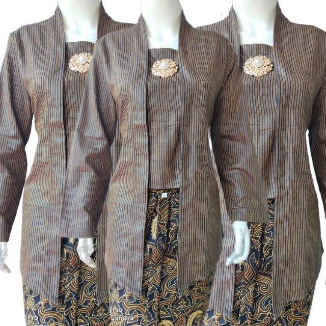 LURIK kebaya lurik kutubaru wanita kebaya lurik cewek tenun alusan modern jumbo warna hitam