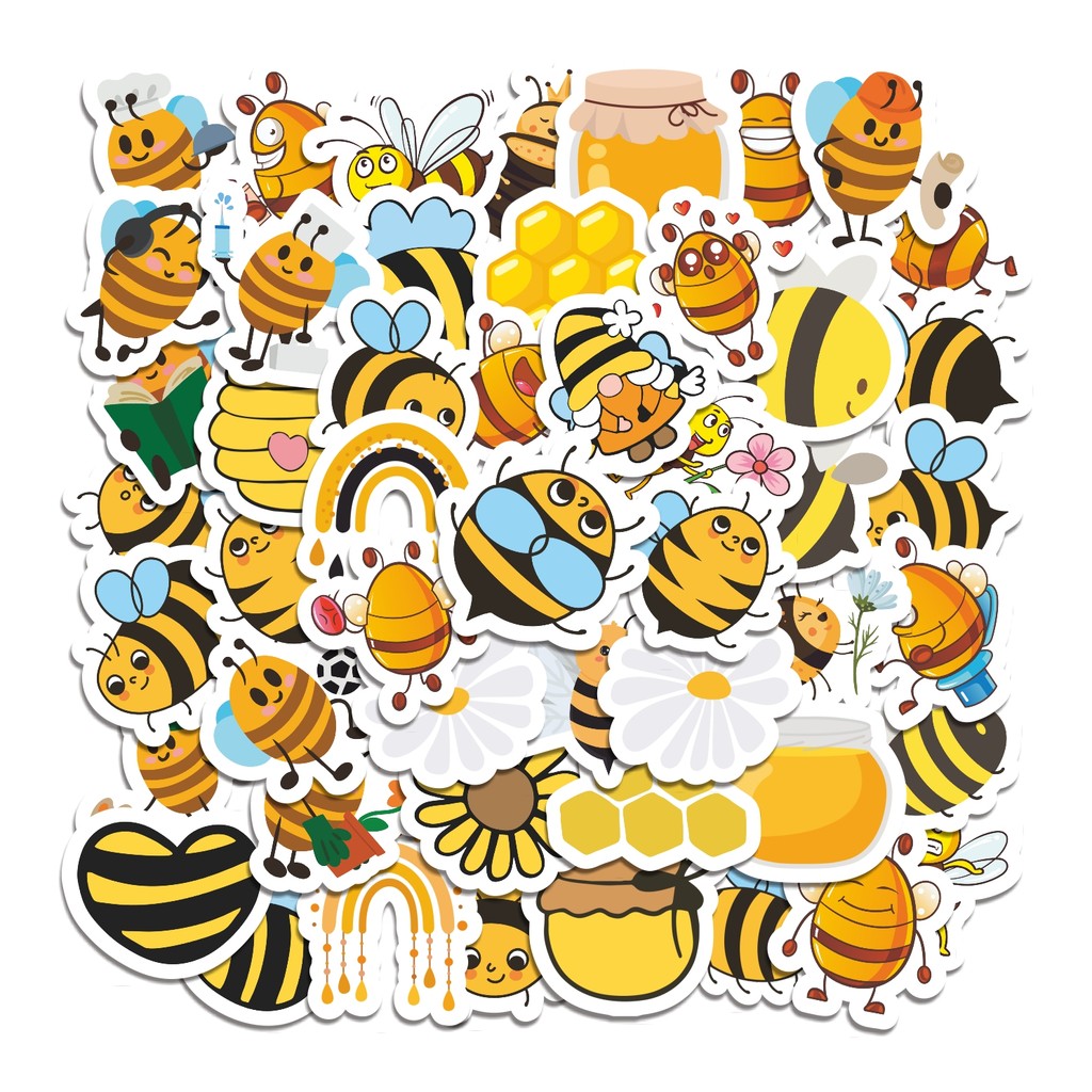 

COD 50 Pcs Stiker Kartun Lucu Lebah Lucu Anti Air Untuk Dekorasi Notebook Sepeda Skateboard Handphone