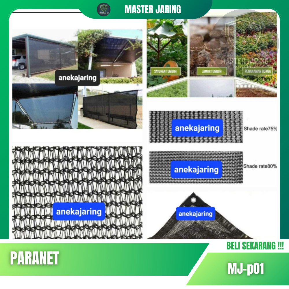 Paranet Nilon Shade Net Rate 75% Lis Terapal Dan Mata Ikan Berkualitas