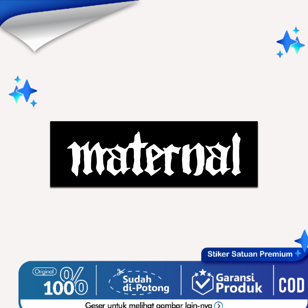 Stiker Brand Maternal Laminasi Glossy Sticker Motor