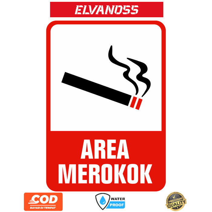 

STIKER RAMBU AREA MEROKOK 35CM X 50CM FREE CUSTOM DESAIN STICKER