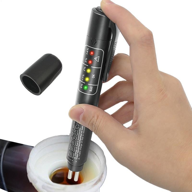 Brake Fluid Moisture Tester Brake Fluid Checker Tool Oil Moisture Analyzer With 5 LED Indicators Aut