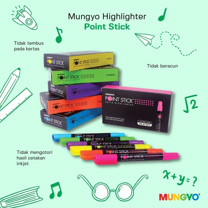 

Mungyo - Highlighter Point Stick 5 Pcs