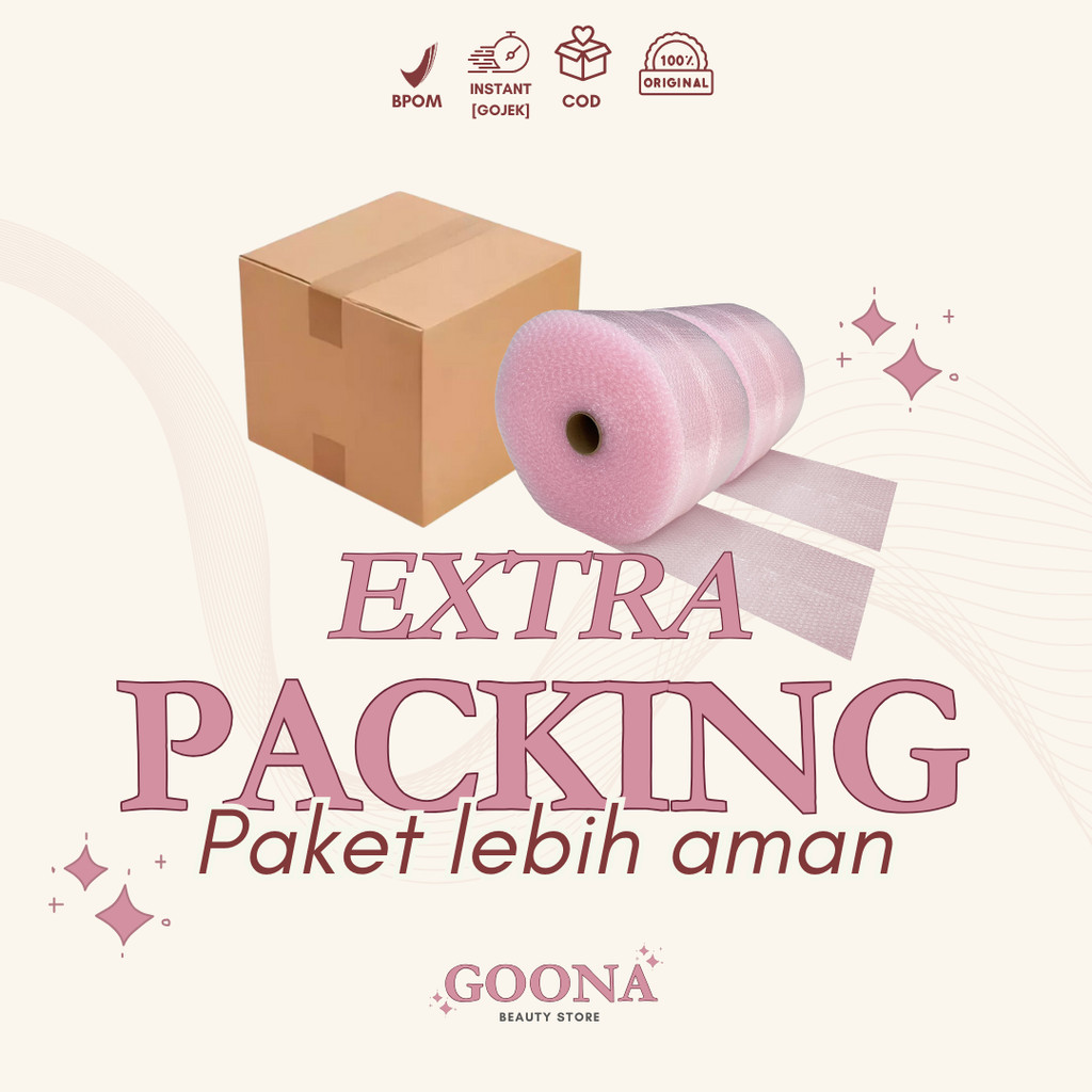 

Goona Beauty BUBBLE WRAP UNTUK TAMBAHAN SAFETY PACKAGING (TIDAK DIJUALTERPISAH)