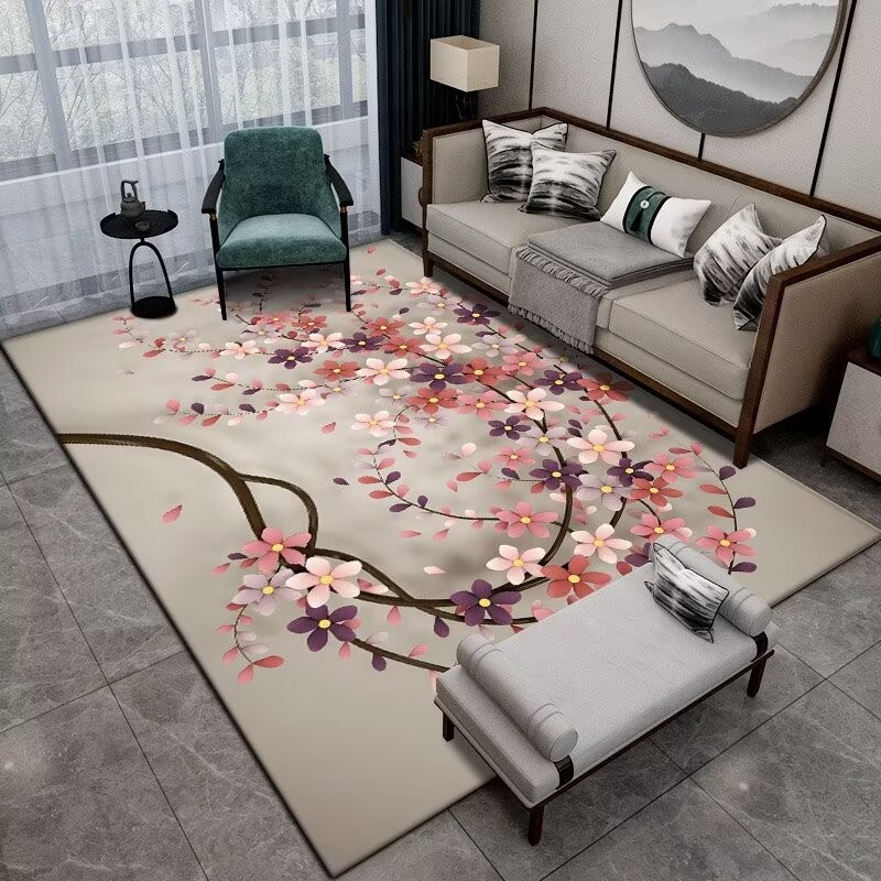Karpet Ruang Tamu Motif Bunga
