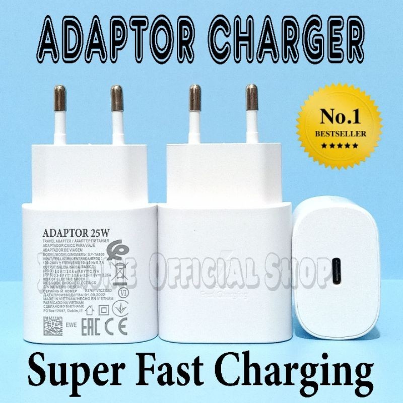 NEW Adapter Kepala Charger Casan SAMSUNG M14 M15 M23 M33 M34 M53 M54 A05 A05s A06 A35 A55 5G 25 45