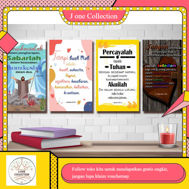 Hiasan Dinding Pajangan Souvenir Dekorasi Ayat Alkitab Katolik Kristen