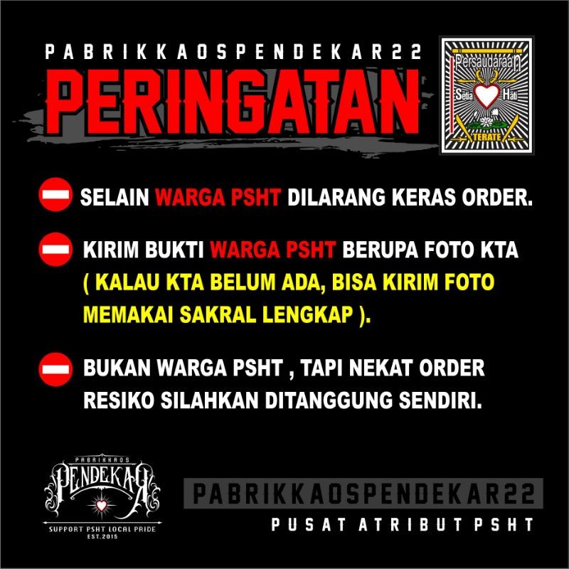 Bordir Bordir BET LOYALIS PSHT PUSAT MADIUN - BET PSHT - BET KELUARGA BESAR PSHT - BET SHORENK - BET