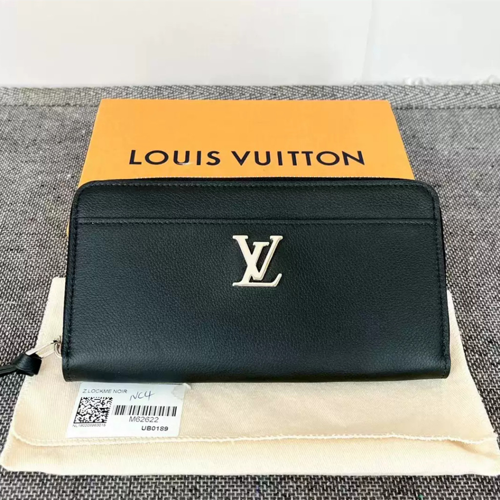 【bekas asli】（ M62622） Dompet Louis Vuitton ZIPPY LOCKME/dompet panjang/klip panjang resleting
