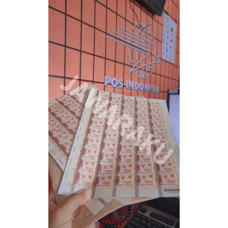 isi 50 pcs / Materai 10000 Original Asli Pos Indonesia.!!