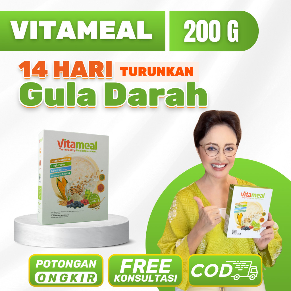 

Vitameal Sehat - Sereal Diabetes Multigrain Bantu Atasi Diabetes Turunkan Gula Darah Tinggi Normalkan Kadar Gula Cegah Diabetes Kolesterol Herbal Alami Tanpa Efek Samping