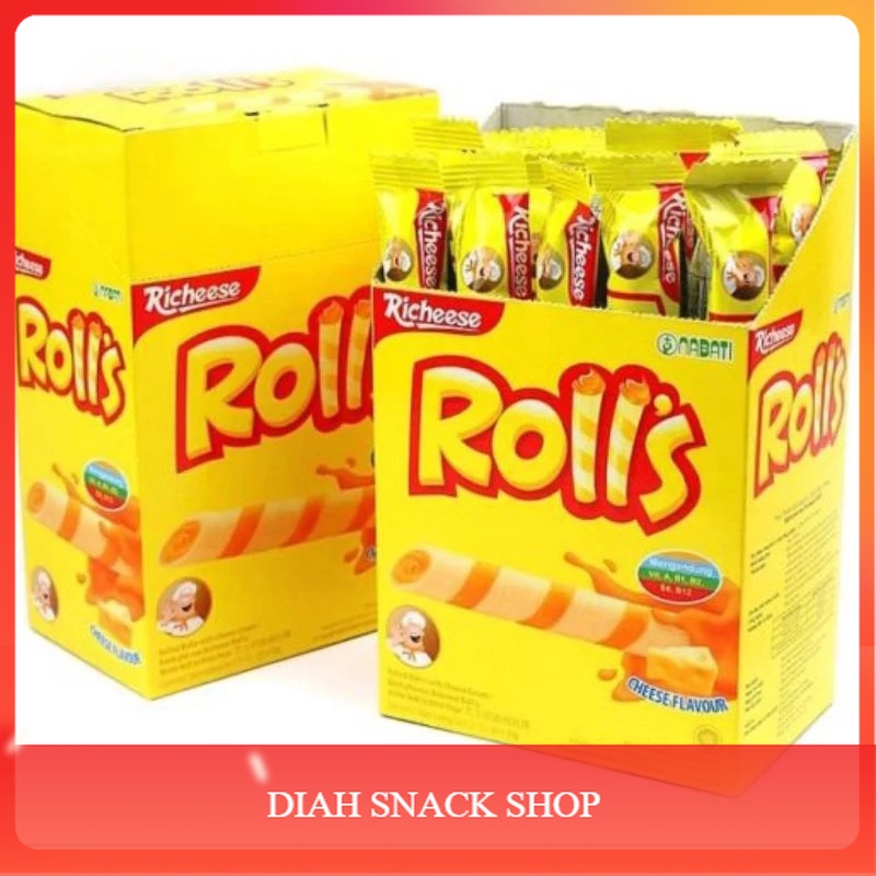 

Nabati Rolls Rasa Coklat Recheese Keju 1 Pak isi 20