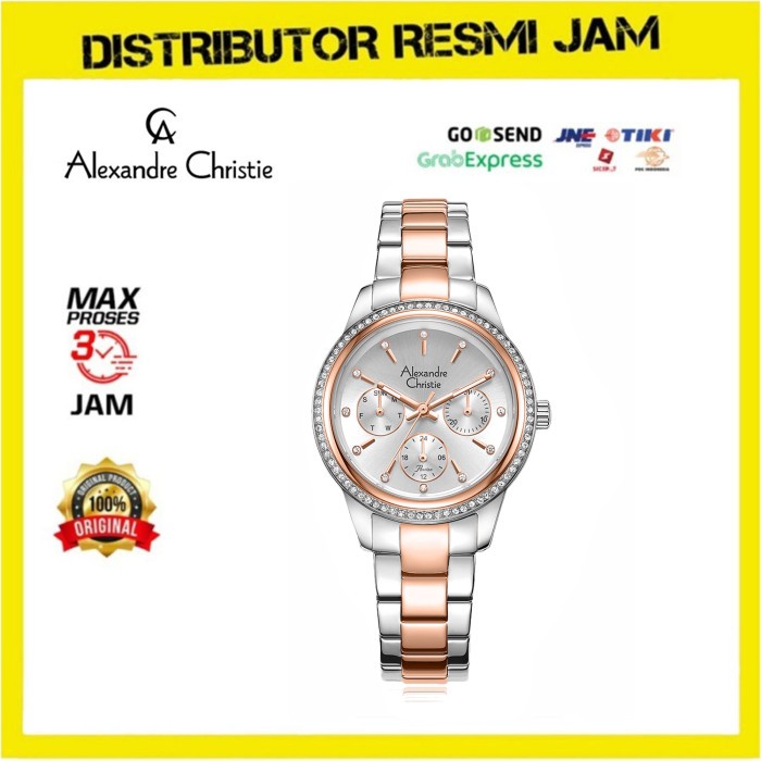 Jam Tangan Wanita Alexandre Christie AC2A62BFB AC 2A62 BFB Silver