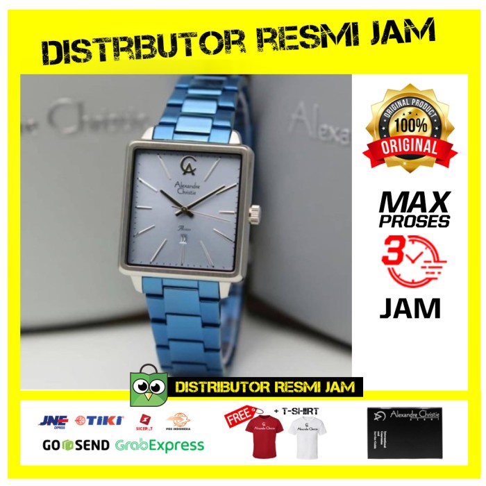 JAM WANITA ALEXANDRE CHRISTIE AC 2824 2824LD AC2824LD SILVER BLUE