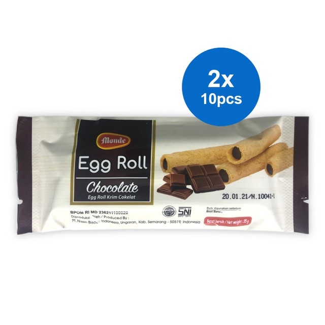 

Monde Egg Roll Chocolate 10 x 35gr (2 pack)