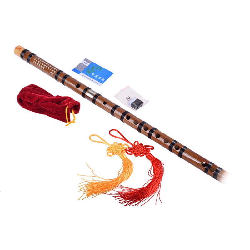 SK94GJ Chinese Bamboo Flute dizi C/D/E/F/G key+Flute Bag+Flute Glue+Flute Membrane CFQT