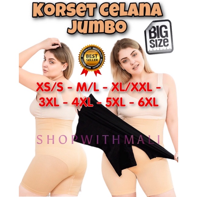 KCJ Korset CELANA JUMBO XS S M L XL 2XL 3XL 4XL 5XL 6XL BIG SIZE Pengurus Pengecil Body Shaper Pesta