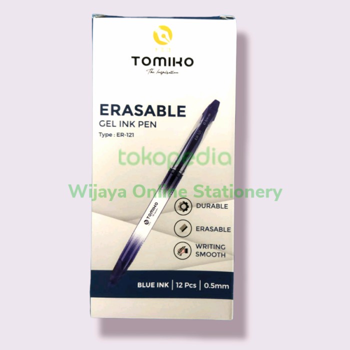 

[DD] Bolpen TOMIKO 0.5 Hitam-Bisa Dihapus (Lusin) - Hitam
