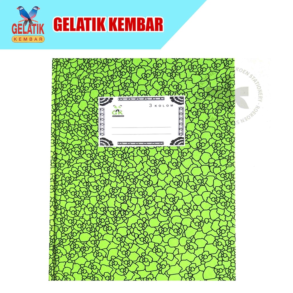 

Gelatik Kembar Hardcover Buku Kas Folio 50 - 3 Kolom