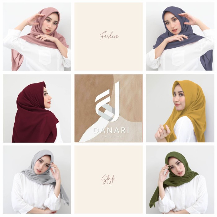 Danari Scarf/Hijab Voal Premium/Hijab Voal/Hijab Polos Segiempat - Queen Bee